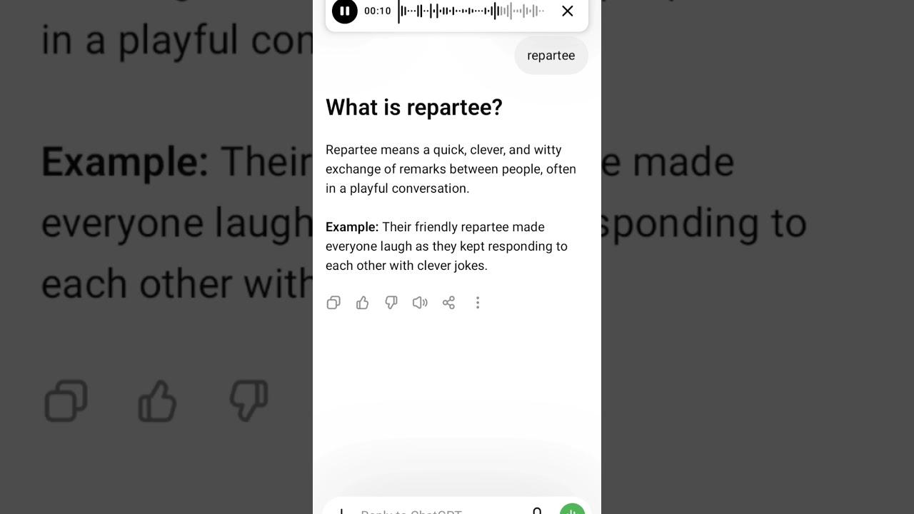 What is repartee?