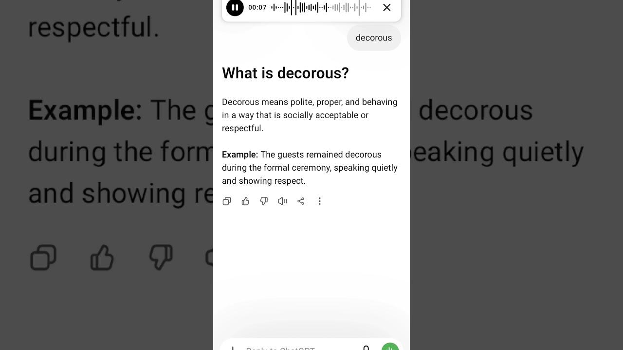 What is decorous?