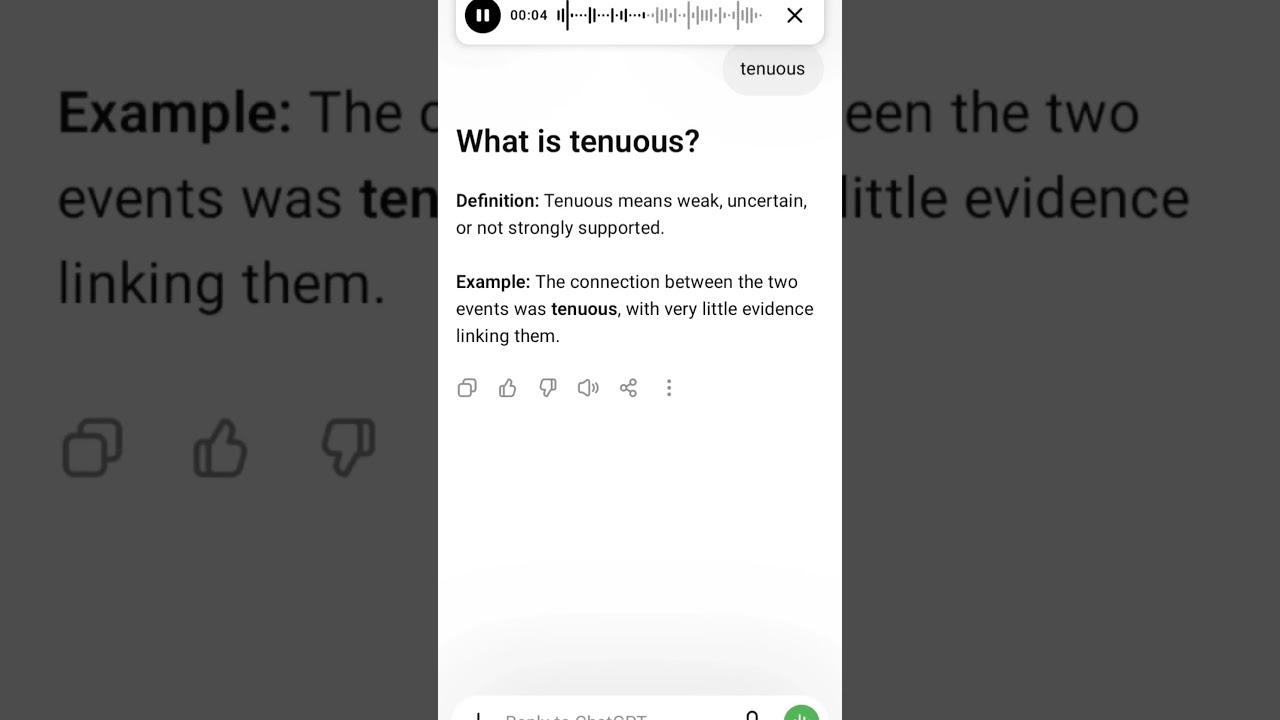 What is tenuous?