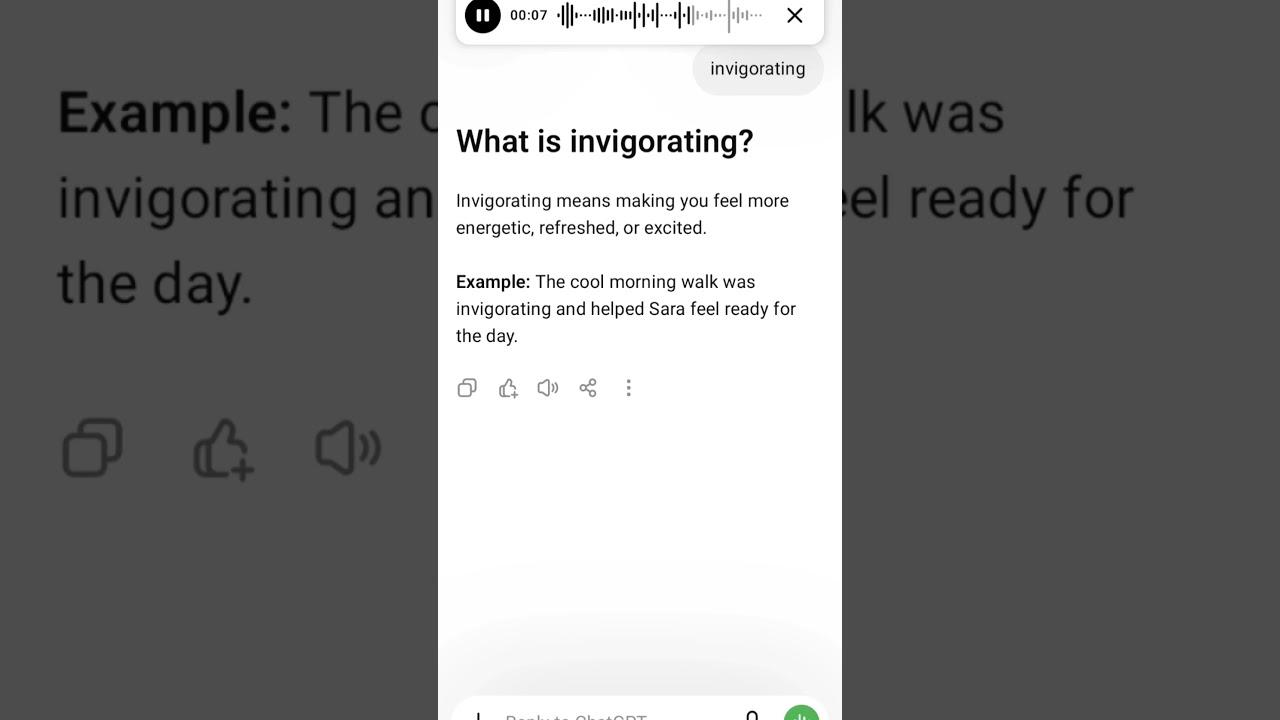 What is invigorating?