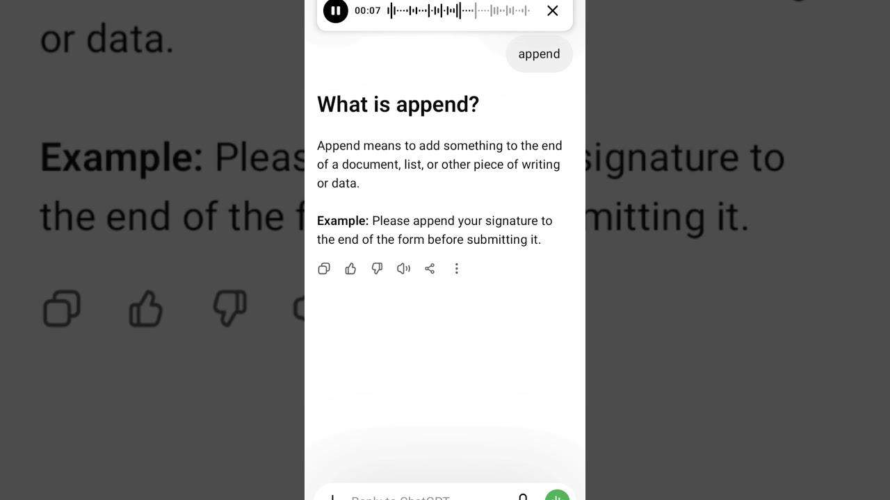 What is append?