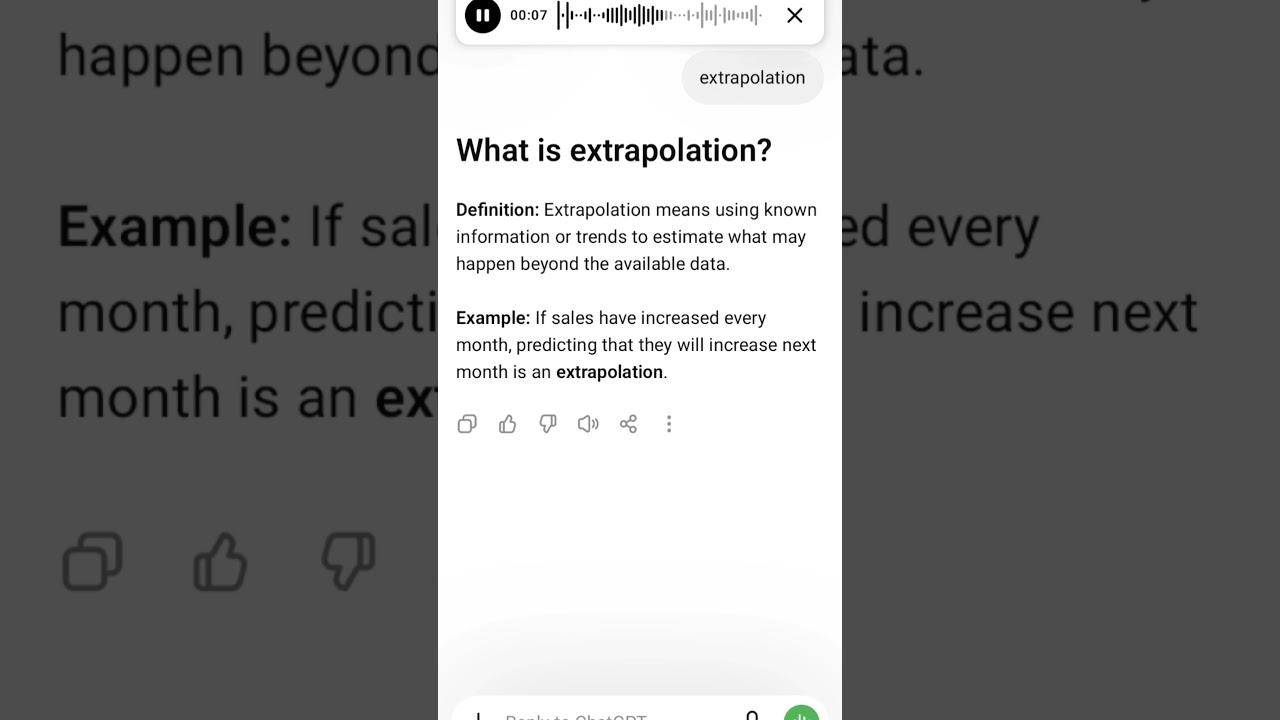 What is extrapolation?
