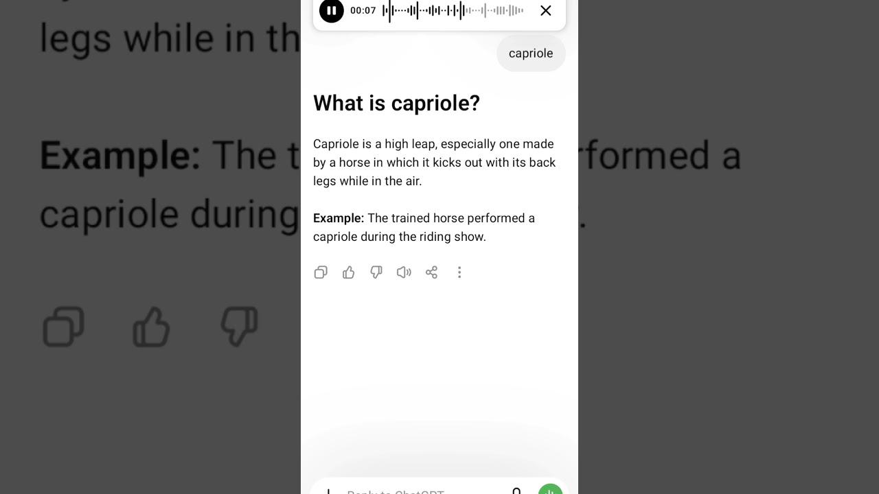 capriole meaning