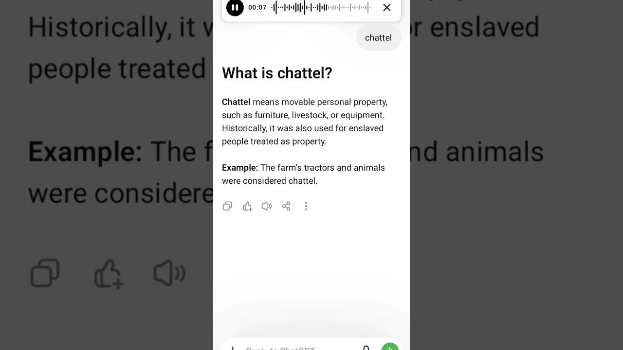 What is chattel?
