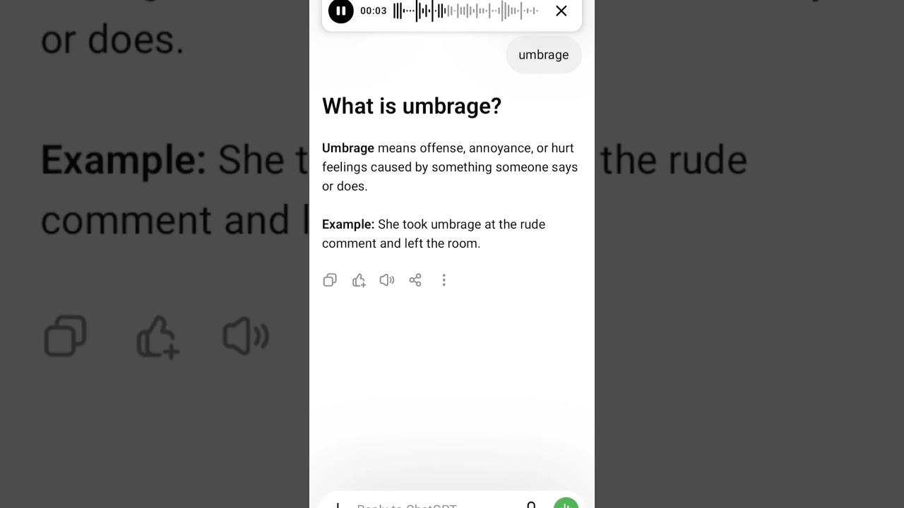 What is umbrage?