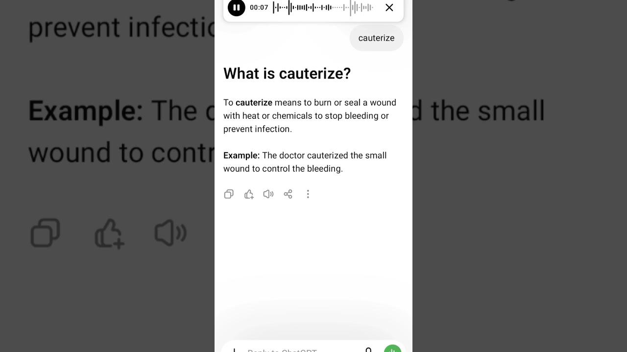 What is cauterize?