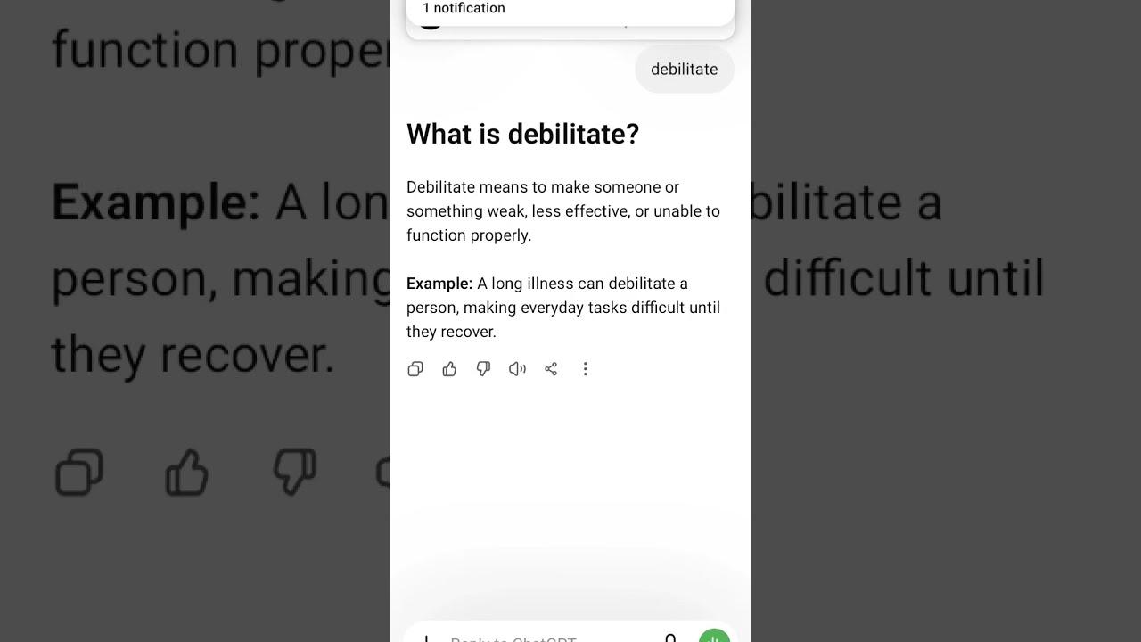 What is debilitate?