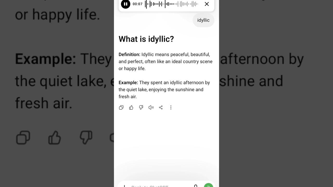 What is idyllic?