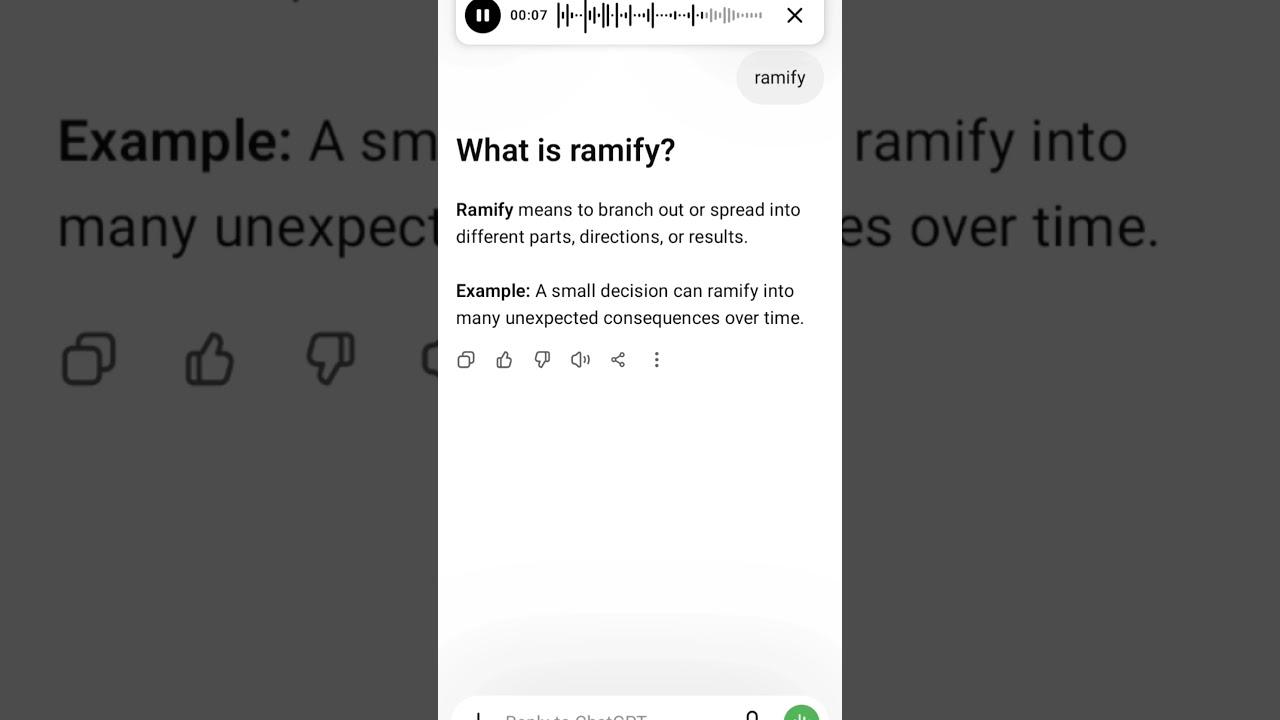 What is ramify?