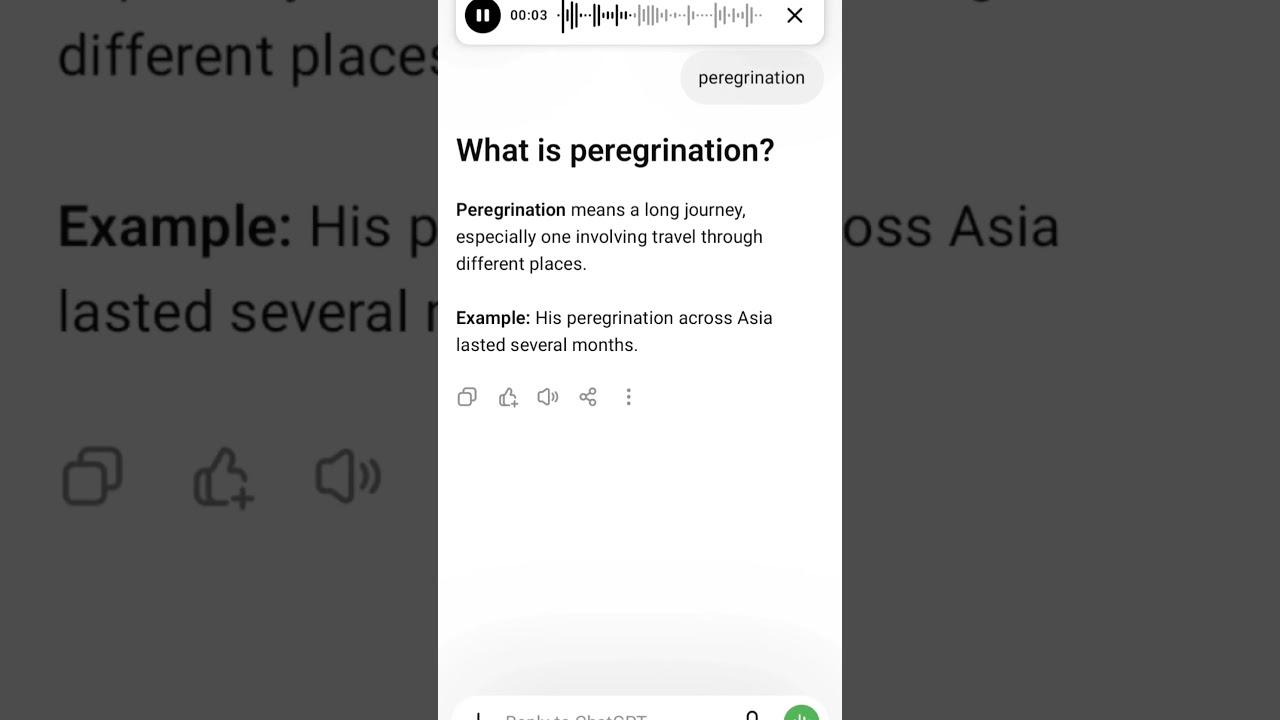 What is peregrination?