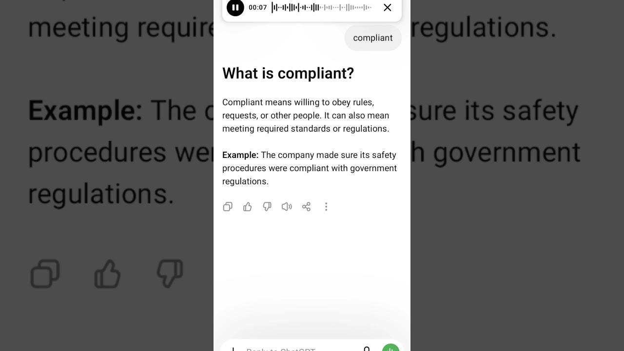 What is compliant?