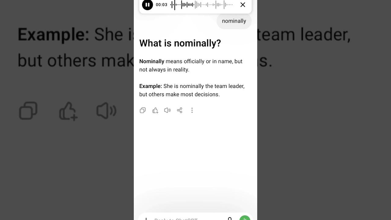 What is nominally?
