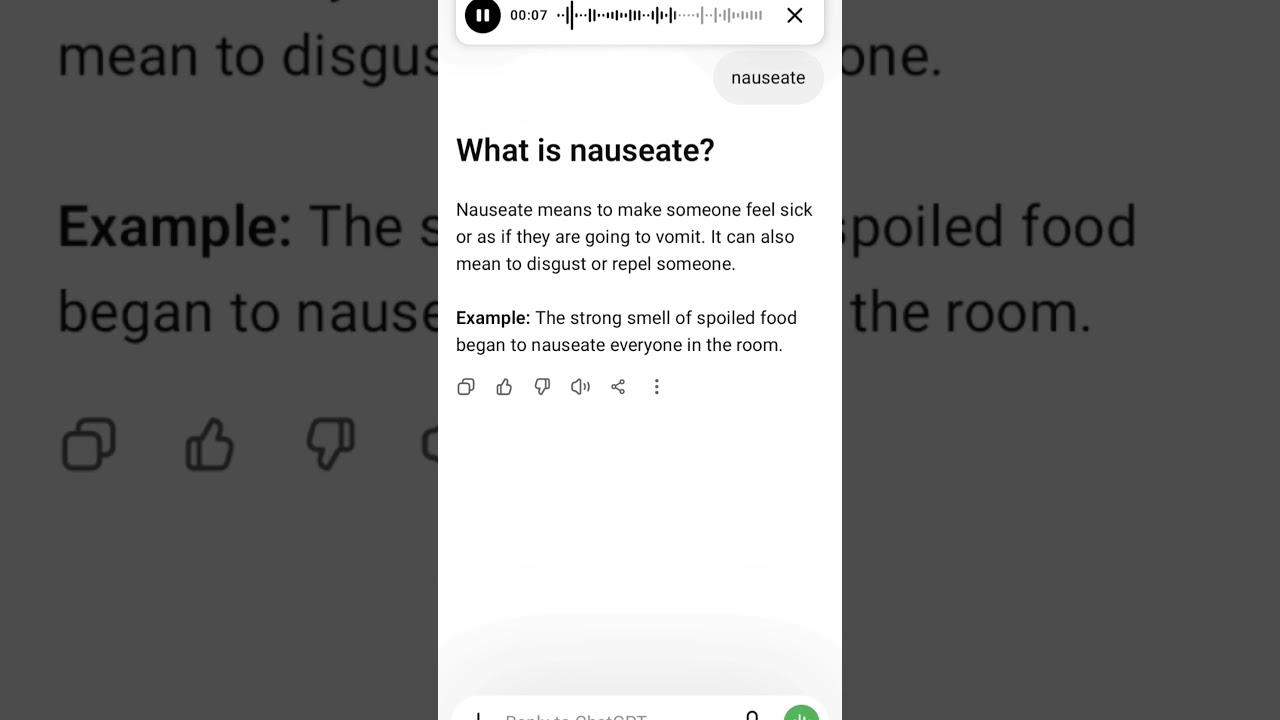 What is nauseate?