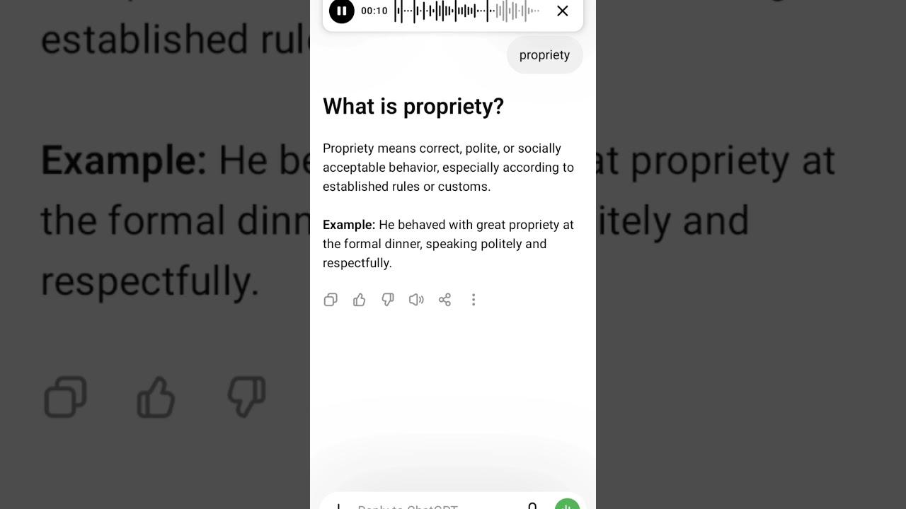 What is propriety?