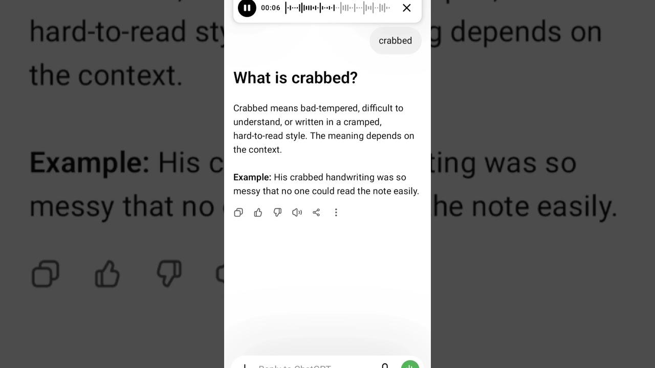 What is crabbed?