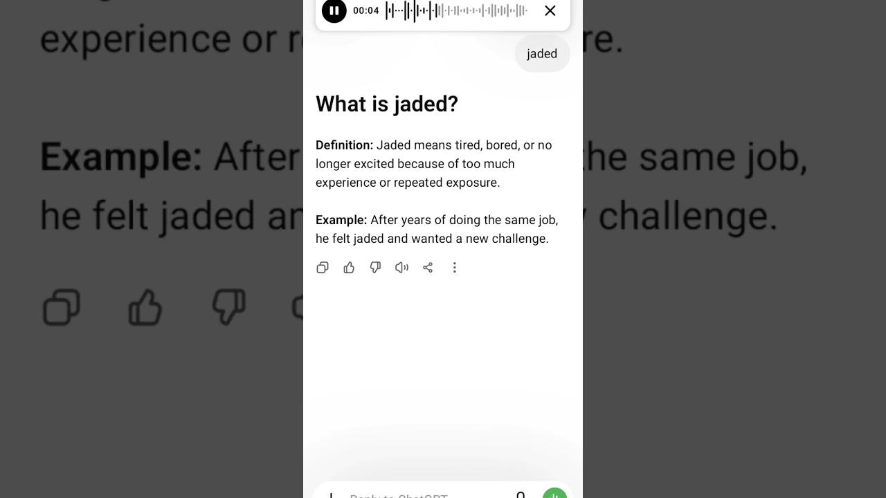 What is jaded?