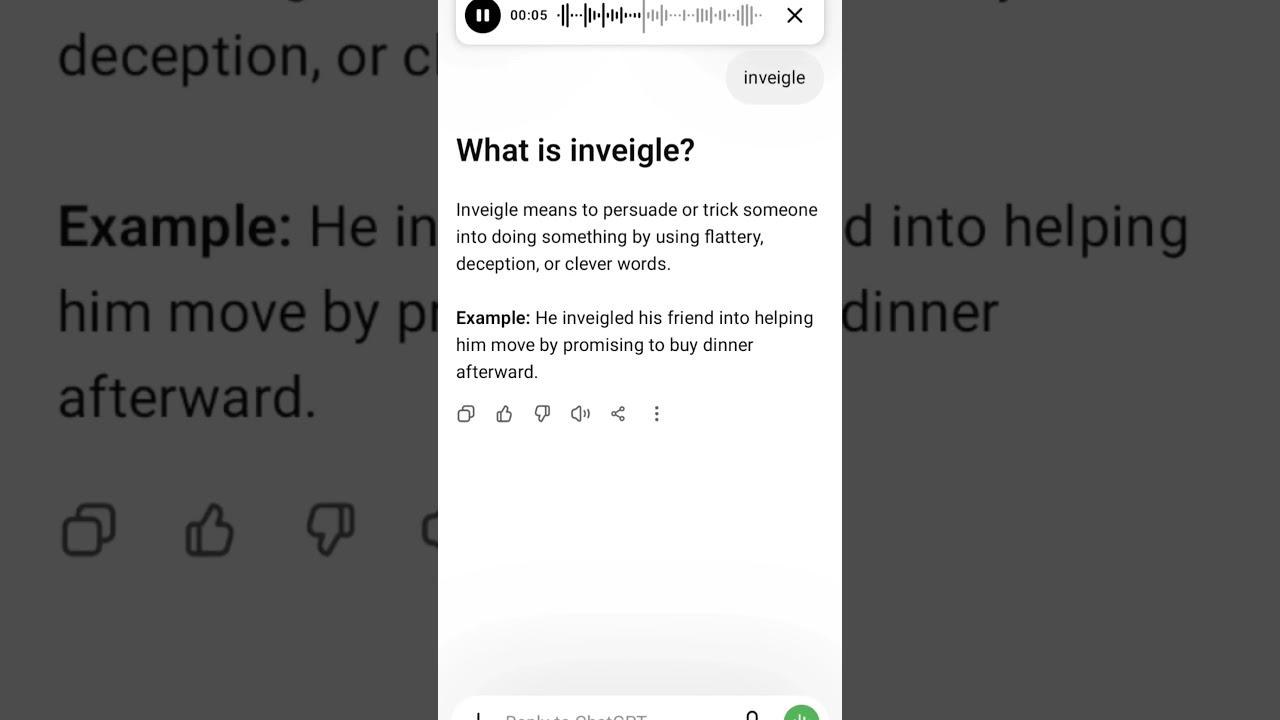 What is inveigle?