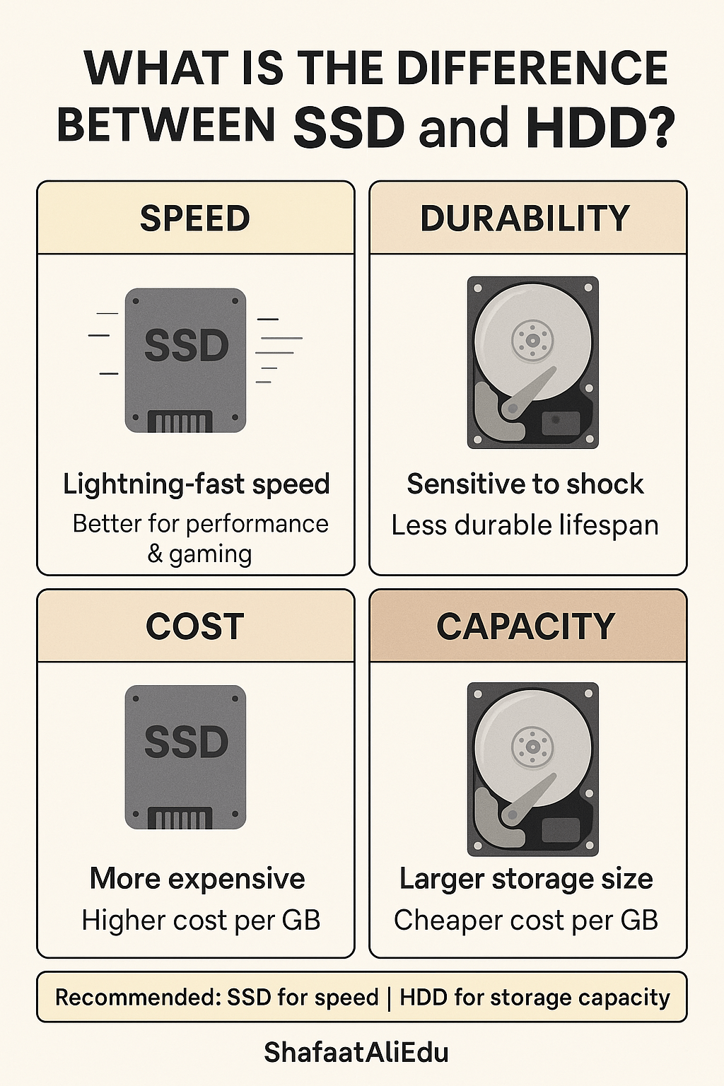 What is the Difference Between SSD and&nbsp;HDD?