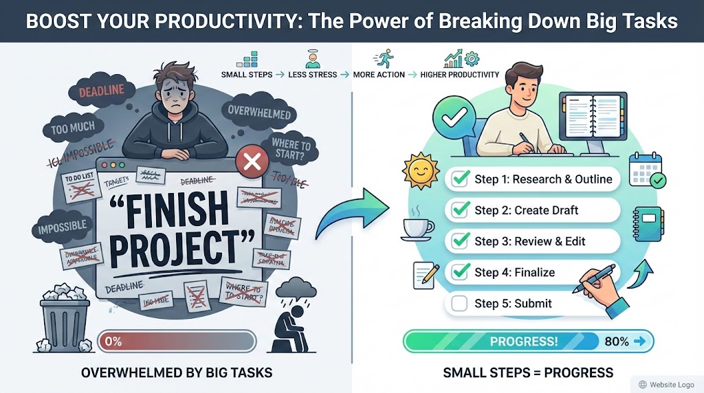 How Breaking Big Tasks Into Small Steps Helps You Beat Procrastination and Get More&nbsp;Done