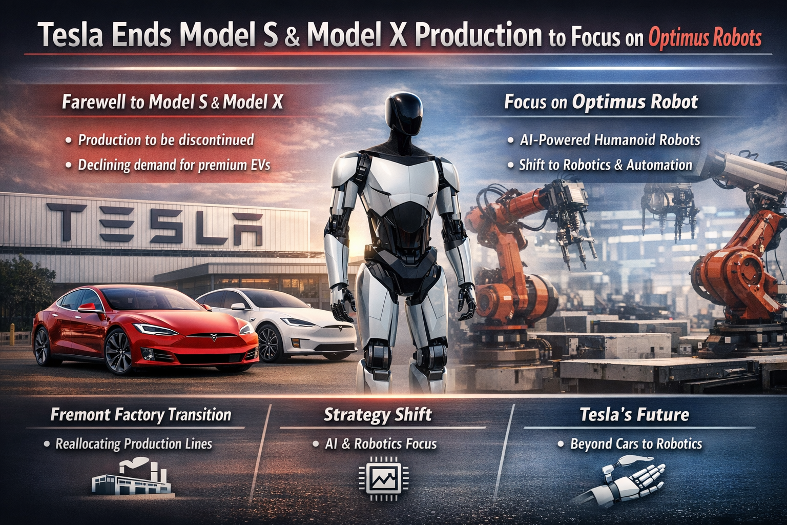 Tesla Ends Model S and Model X Production to Focus on Optimus Robots